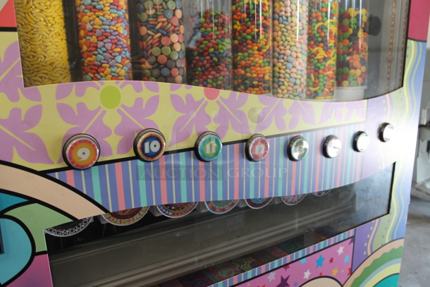 Sweet Amanda Metal Commercial Floor Style Fully Automated Candy Dispensing Machine w/ Capsule Dispensing System on Commercial Casters. - Image 11 of 12