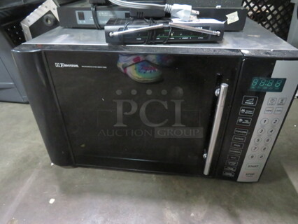 One Emerson Microwave. 21X15X12