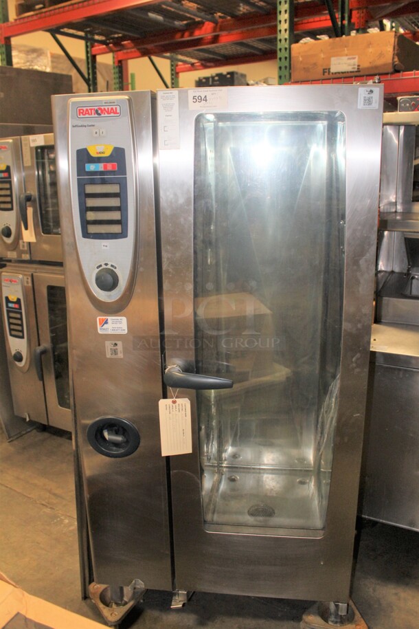 AWESOME! Rational Model SCC-201 Commercial Stainless Steel 5 Senses Electric Combi Oven On Legs. 35x31x71. 208/240V. 3 Phase.  - Image 1 of 8