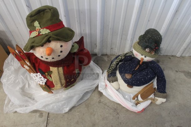 ALL ONE MONEY! Lot of 2 Decorative Snowmen.  - Image 1 of 3