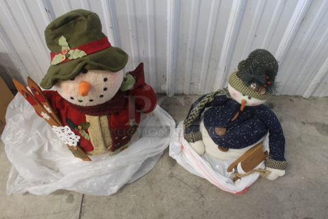 ALL ONE MONEY! Lot of 2 Decorative Snowmen. 