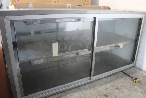 Stainless Steel Commercial Warming Cabinet Merchandiser Display Case w/ 2 American Permanent Ware FD-36 Warming Strips. 120 Volts, 1 Phase. Tested and Does Not Power On - Image 3 of 7