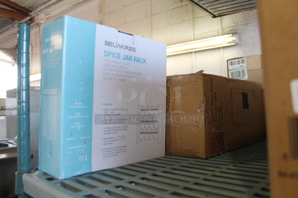 ALL ONE MONEY! Tier Lot of Various BRAND NEW SCRATCH AND DENT! Items Including Glass Storage Jars, Glass Sets and Pillow Massager - Image 2 of 5