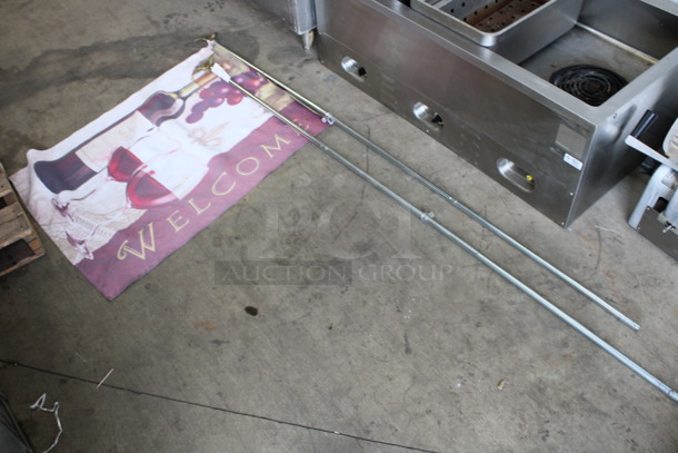 Welcome Flag and 2 Metal Poles! 74" - Image 5 of 5