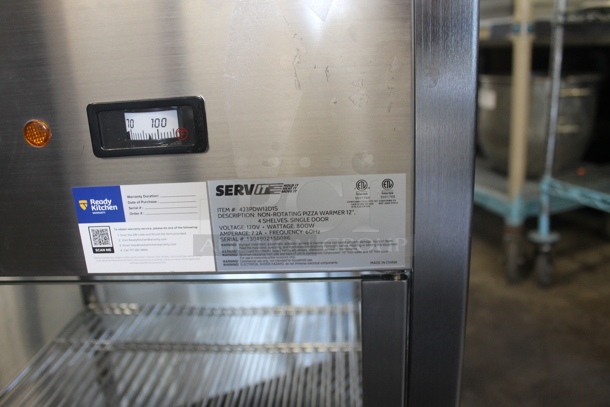 LIKE NEW! ServIt 423PDW12D1S Stainless Steel Commercial Countertop Full-Service Countertop Display Warmer with 4 Shelves. Unit Has Only Been Used a Few Times! Tested and Working! - Image 8 of 9