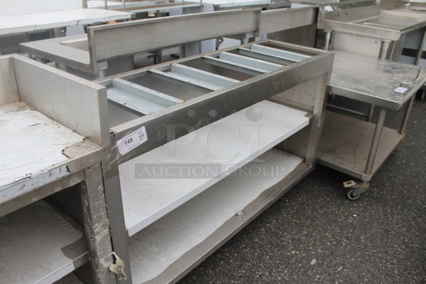 BRAND NEW SCRATCH AND DENT! Stainless Steel Commercial Table Frame w/ 2 Under Shelves. - Image 2 of 3