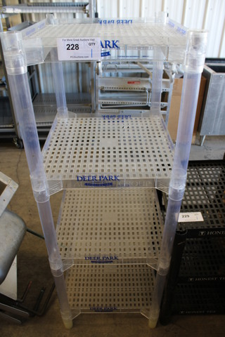 Clear Poly 4 Tier Shelf. 18.5x22x52.5