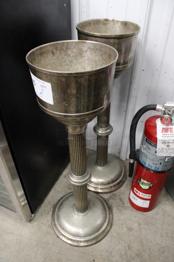 2 Metal Champagne Bucket Stands. 10x10x27. 2 Times Your Bid! - Image 2 of 4