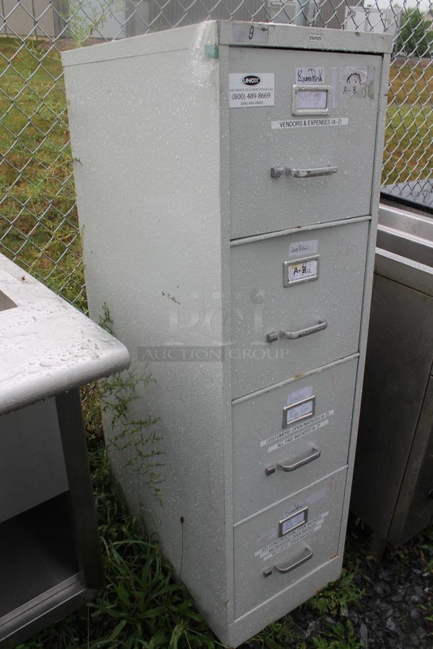 Gray Metal 4 Drawer Filing Cabinet. - Image 2 of 2
