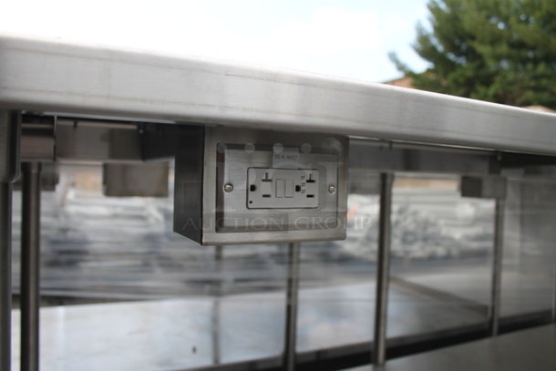 BRAND NEW! Stainless Steel Commercial Table w/ Sink Bay, Faucet, Handles and Under Shelf. Bay 19.5x20 - Image 9 of 11