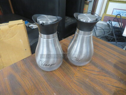 NEW Stainless Steel Vinegar/Oil Bottle. 2XBID