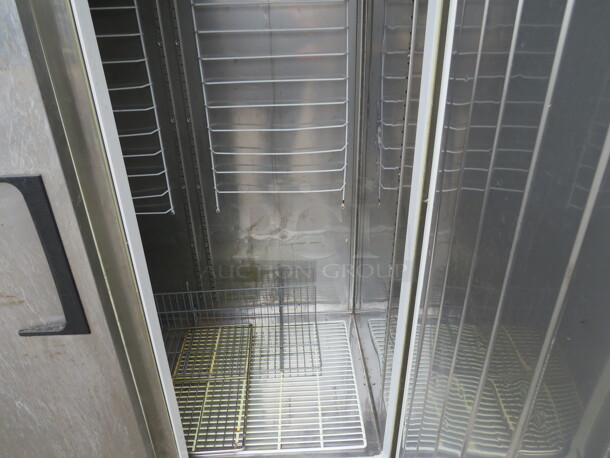 One Everest 2 Door Freezer With 2 Racks On Casters. Model# ESF2. 115 Volt. 49X32X79 - Image 4 of 4