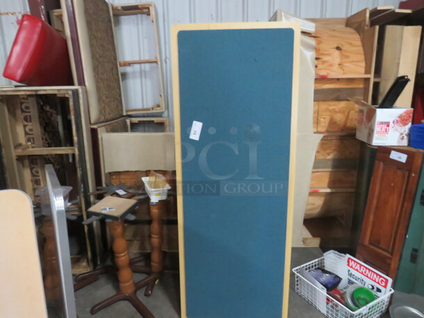 One 27X72 Wooden Board With Cloth Insert.  - Image 1 of 2