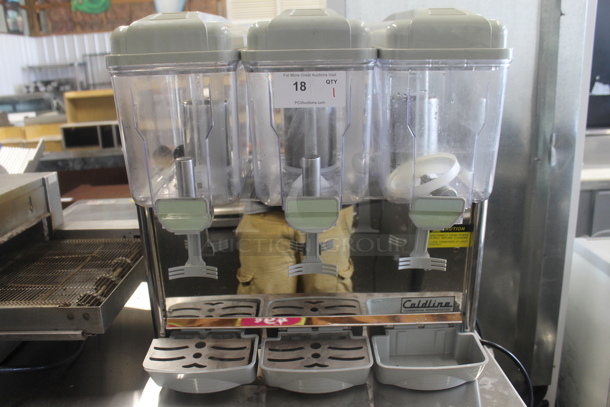 Coldline Royal-3P Stainless Steel Commercial Countertop 3 Hopper Refrigerated Beverage Machine. 120 Volts, 1 Phase. Tested and Working! - Image 1 of 8