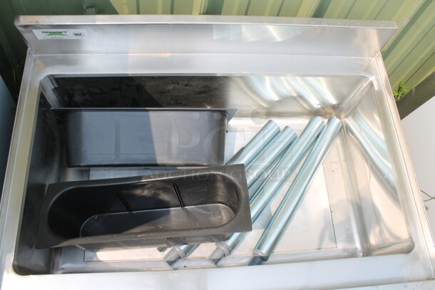 BRAND NEW SCRATCH AND DENT! Regency 600IB213OC7 Commercial Stainless Steel Underbar Ice Bin With 7 Circuit Post-Mix Cold Plate, Bottle Holders And Legs. - Image 2 of 5