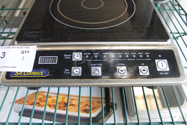 2017 Sir Lawrence SLIN1800 Stainless Steel Commercial Countertop Electric Powered Single Burner Induction Range. 120 Volts, 1 Phase. - Image 2 of 4