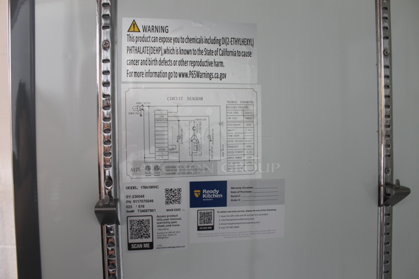 BRAND NEW! Avantco 178A19RHC Stainless Steel Commercial Single Door Reach In Cooler on Commercial Casters. 115 Volts, 1 Phase. Tested and Working! - Image 9 of 10