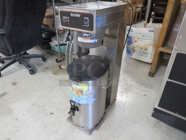One Bunn Tea Brewer With Filter Basket And Satellite With Lid. Model# TU3Q. 120 Volt. 12X21X35 - Image 2 of 2