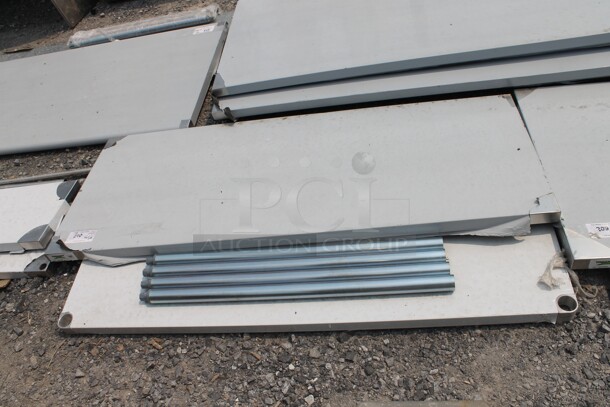 BRAND NEW SCRATCH AND DENT! Regency 600T2460G Commercial Stainless Steel Disassembled Work Table With Undershelf And Legs. - Image 1 of 5