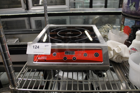 BRAND NEW SCRATCH AND DENT! 2023 Avantco 177IC3500 Stainless Steel Commercial Countertop Electric Powered Single Burner Induction Range. 208-240 Volts, 1 Phase. Tested and Working!