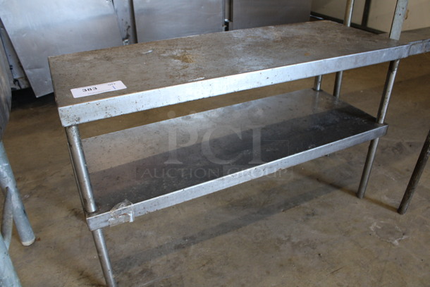 Stainless Steel 2 Tier Shelving Unit. 36x14x22 - Image 2 of 3