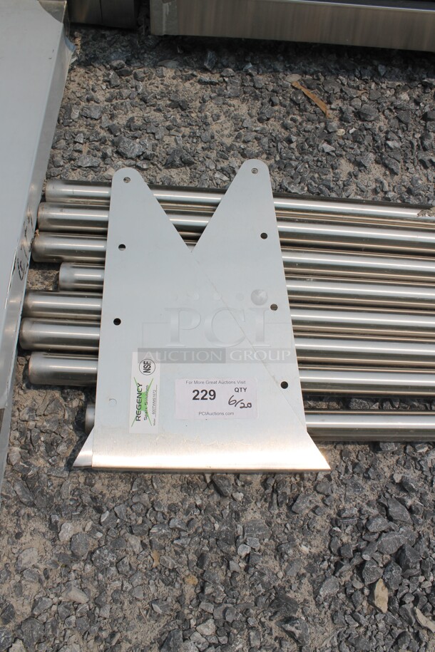BRAND NEW SCRATCH AND DENT! Regency 600TWMS1672 Commercial Stainless Steel Tubular Wall Mounted Shelf - Image 4 of 6