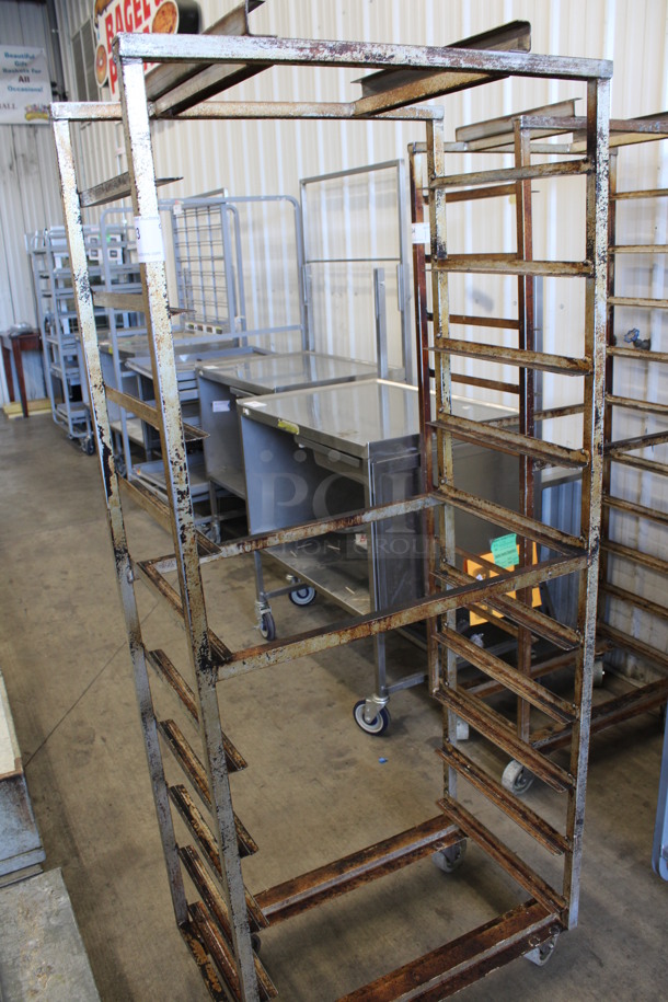 Metal Commercial Pan Transport Rack w/ Top Guide for Rack Oven on Commercial Casters. 28.5x18x70 - Image 2 of 4