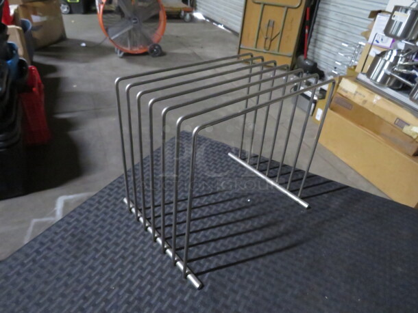 One NEW Vollrath Stainless Steel Cutting Board RACK. #52100. - Image 1 of 1