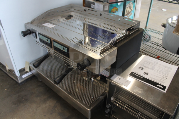 BRAND NEW SCRATCH AND DENT! KLub L2TS Stainless Steel Commercial Countertop 2 Group Espresso Machine w/ 2 Portafilters and 2 Steam Wands. 220-240 Volts, 1 Phase. - Image 2 of 7