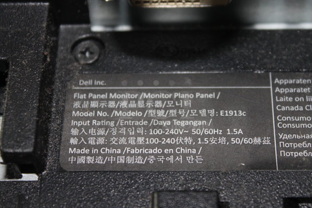 ALL ONE MONEY! Lot of 2 Computer Monitors; Acer V206hQL 20" and Dell E1913c 19" and 1 Hard Drive. - Image 7 of 8