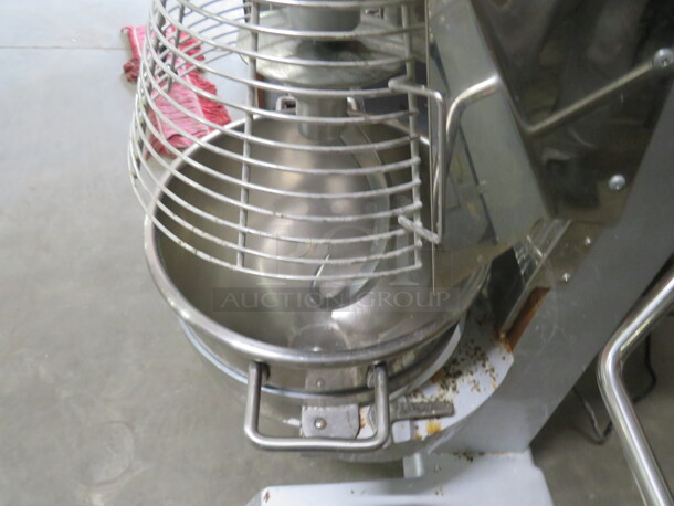 One Ingxin 30 Quart Floor Mixer With Bowl, Guard And Hook. Model# HLN-300. 110 Volt.  - Image 4 of 5