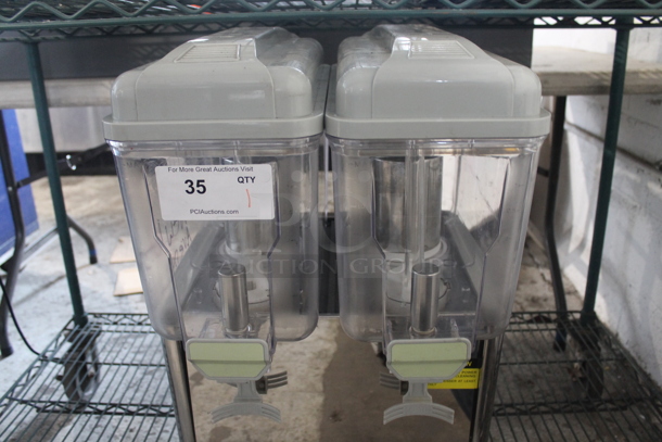 Coldline Royal-2P Stainless Steel Commercial Countertop 2 Hopper Refrigerated Beverage Machine. 120 Volts, 1 Phase. Tested and Powers On But Does Not Get Cold - Image 4 of 8