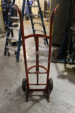 Orange Metal Drum Truck for Barrels