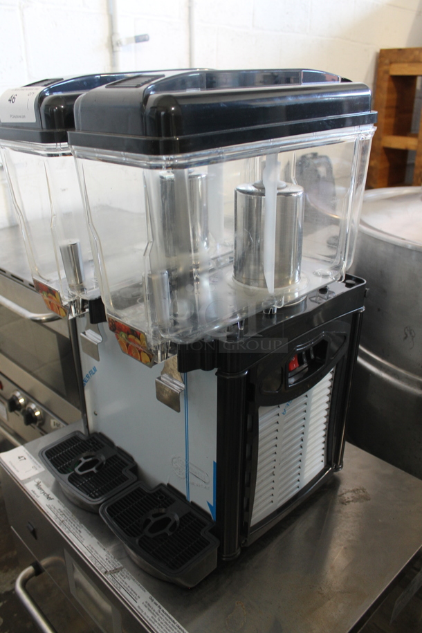 BRAND NEW SCRATCH AND DENT! Stainless Steel Commercial Countertop 2 Hopper Refrigerated Beverage Machine. Tested and Working! - Image 5 of 7
