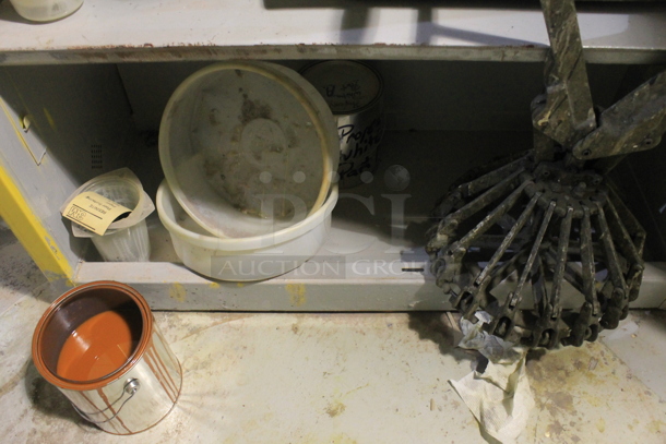 Gray Metal Shelving Unit w/ Contents Including Metal Bins. BUYER MUST REMOVE. - Image 5 of 5