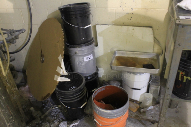 ALL ONE MONEY! Lot of Various Items Including Poly Buckets! BUYER MUST REMOVE. - Image 1 of 3