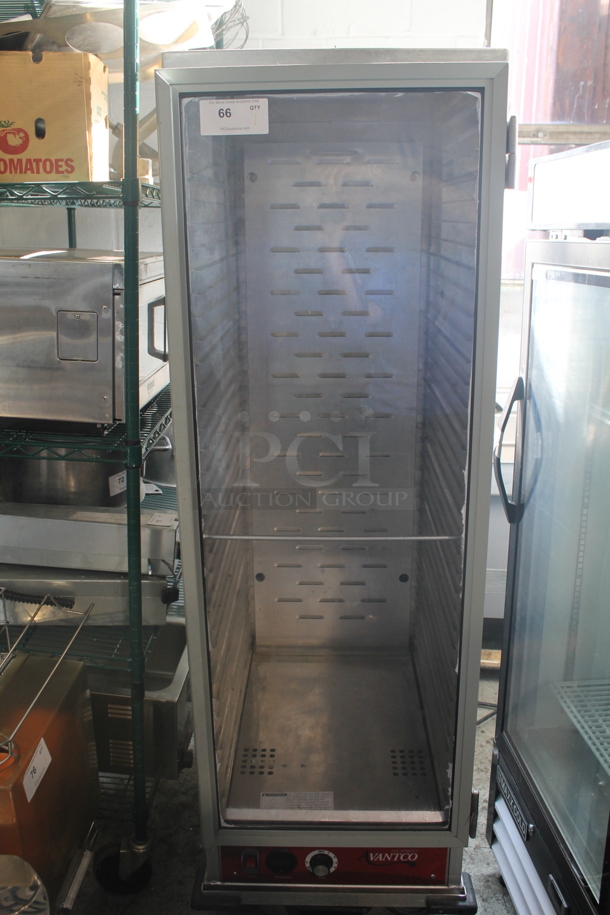 Avantco 177Heat18361 Commercial Stainless Steel Electric Insulated Full Size Heating and Holding Mobile Cabinet With Clear Door. 120V. Tested and Working! - Image 1 of 6
