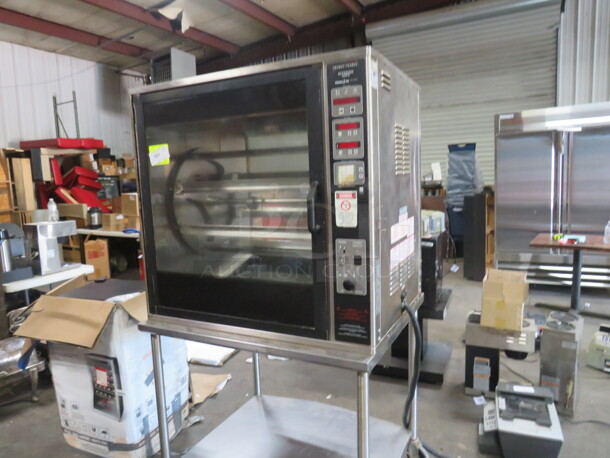 One Henny Penny Rotisserie On A SS Stand On Casters. Model# SCR-8. 208 Volt. 3 Phase. 40X35X73.5 - Image 2 of 5