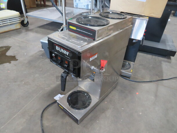 One Bunn Coffee Brewer With Filter Basket And Dual Warmers. 10X8X21 - Image 2 of 2