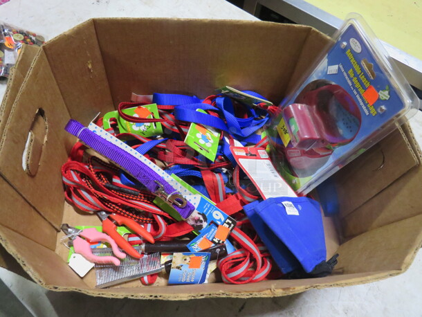 One Mega Lot Of Assorted NEW Dog Collars, Leashes, Etc. - Image 1 of 1