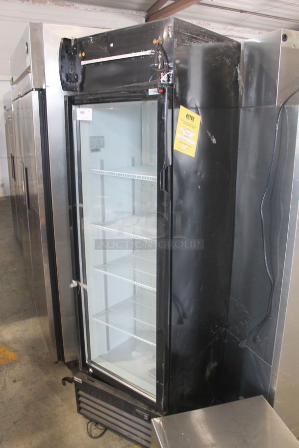 BRAND NEW SCRATCH AND DENT! KoolMore MDR-1GD-131C Commercial Single Door Merchandiser Cooler With Polycoated Shelves, Black. 115V. Tested and Working! - Image 3 of 6