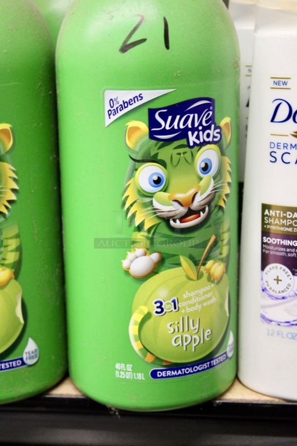 Suave Kids 3-in-1 Shampoo Conditioner & Body Wash with Silly Apple Scent, 40 fl oz. 21x Your Bid