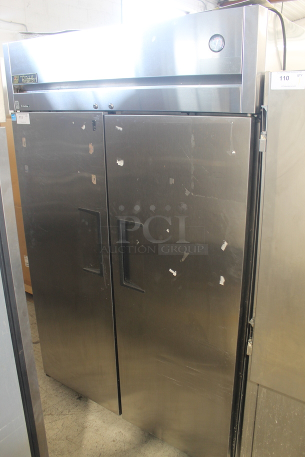 2012 True TG2R-2S Commercial Stainless Steel Two Door Reach In Cooler With Polycoated Shelves. 115V, 1 Phase. Tested and Working!