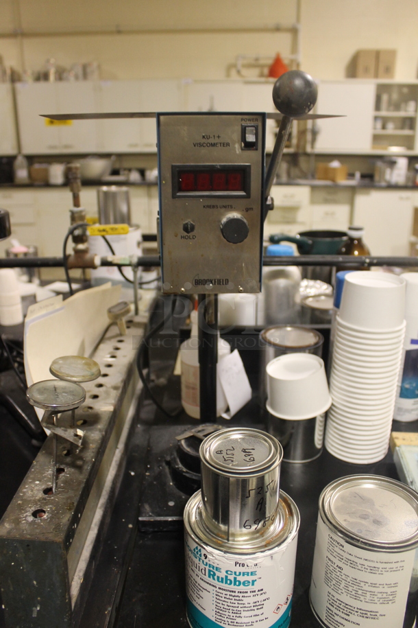 Tan Metal Counter w/ Viscometer, Doors, Drawers and Contents. BUYER MUST REMOVE. - Image 8 of 9