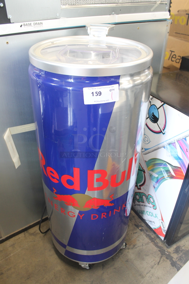 RedBull Metal Portable Cooler on Commercial Casters. - Image 1 of 7