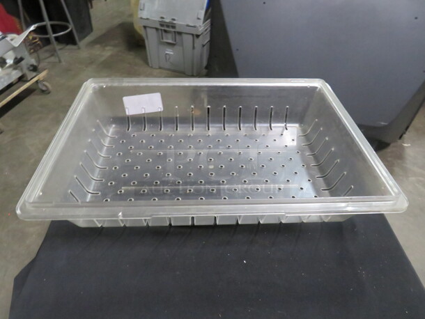 One Cambro Perforated 18X26 Food Storage Container. #CLRCRW1826.