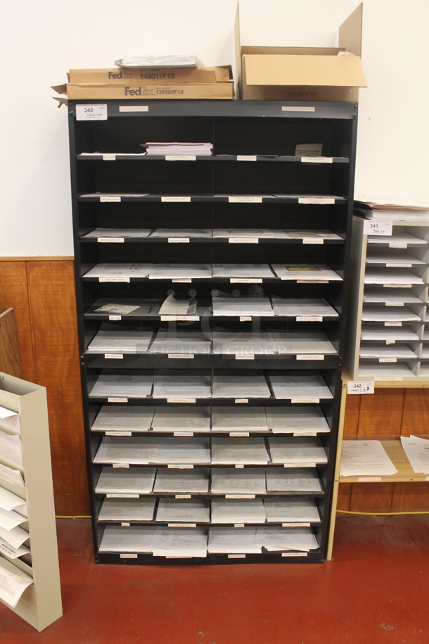 Black Filing Shelving Unit. - Image 1 of 3