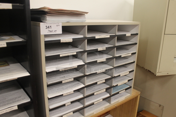 White Countertop Filing Shelving Unit. - Image 2 of 3