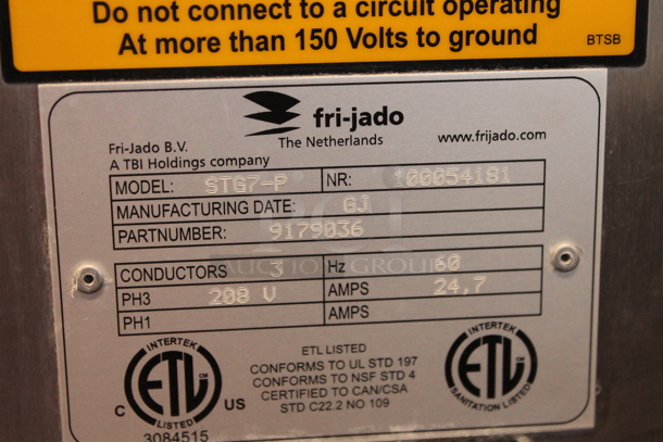 Fri-jado STG7-P Stainless Steel Commercial Electric Powered Rotisserie Oven w/ Under Shelf on Commercial Casters. 208 Volts, 3 Phase. - Image 7 of 7