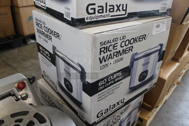 BRAND NEW IN BOX! Galaxy 177GRCS60 Stainless Steel Commercial Countertop Rice Cooker Warmer. 120 Volts, 1 Phase.  - Image 2 of 4